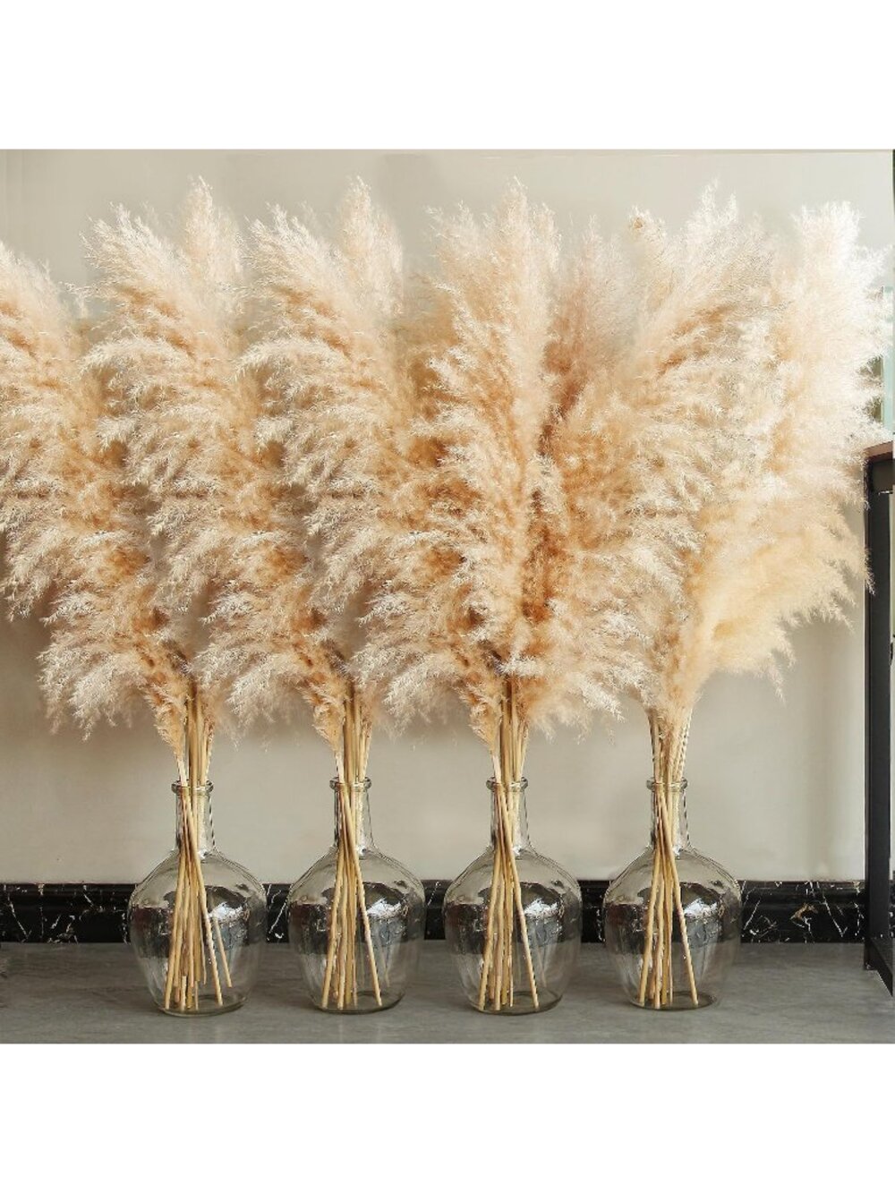 New 40" inch 20 Stems Natural Pampas Grass Decor Tall
